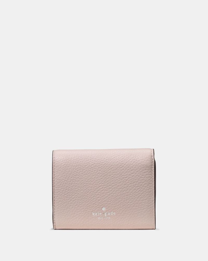 KateSpade Kayla Small L Zip Wallet Powdered Sugar