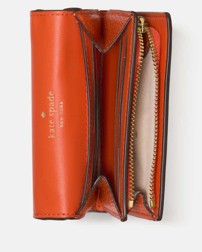 KateSpade Kayla Small L Zip Wallet Fiery Orange