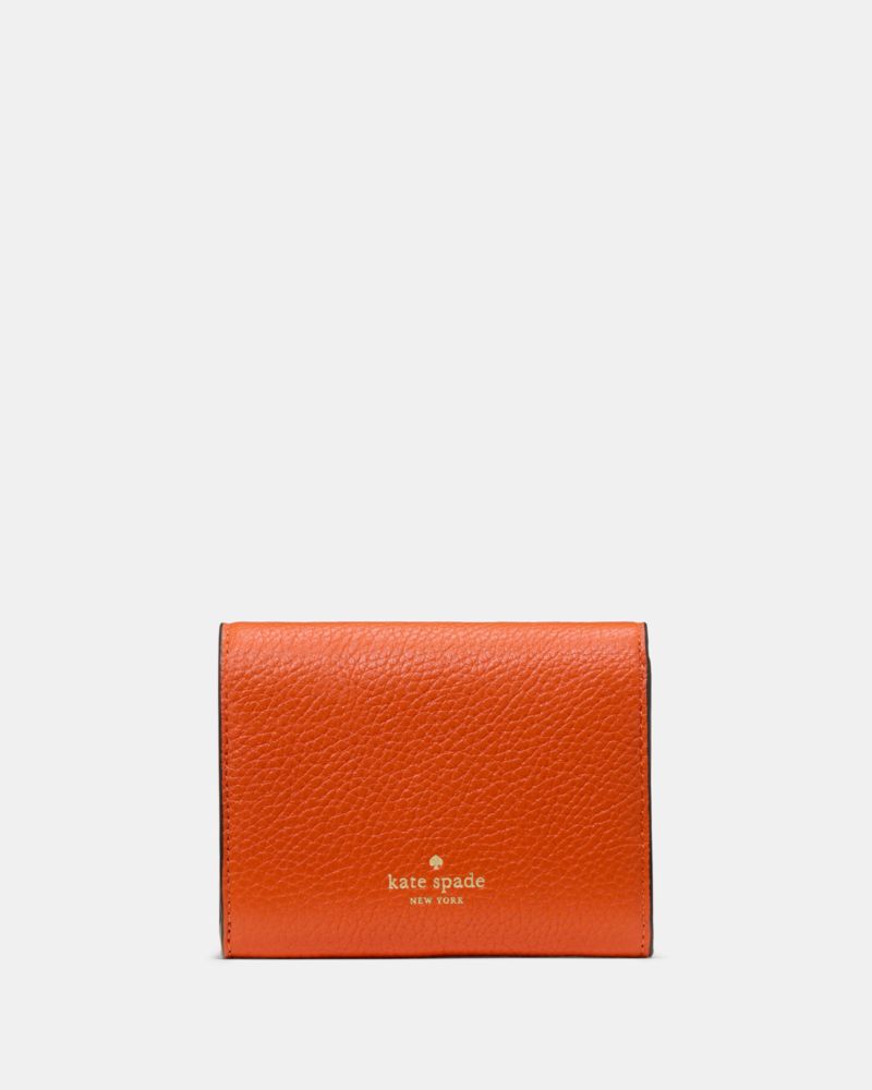 KateSpade Kayla Small L Zip Wallet Fiery Orange