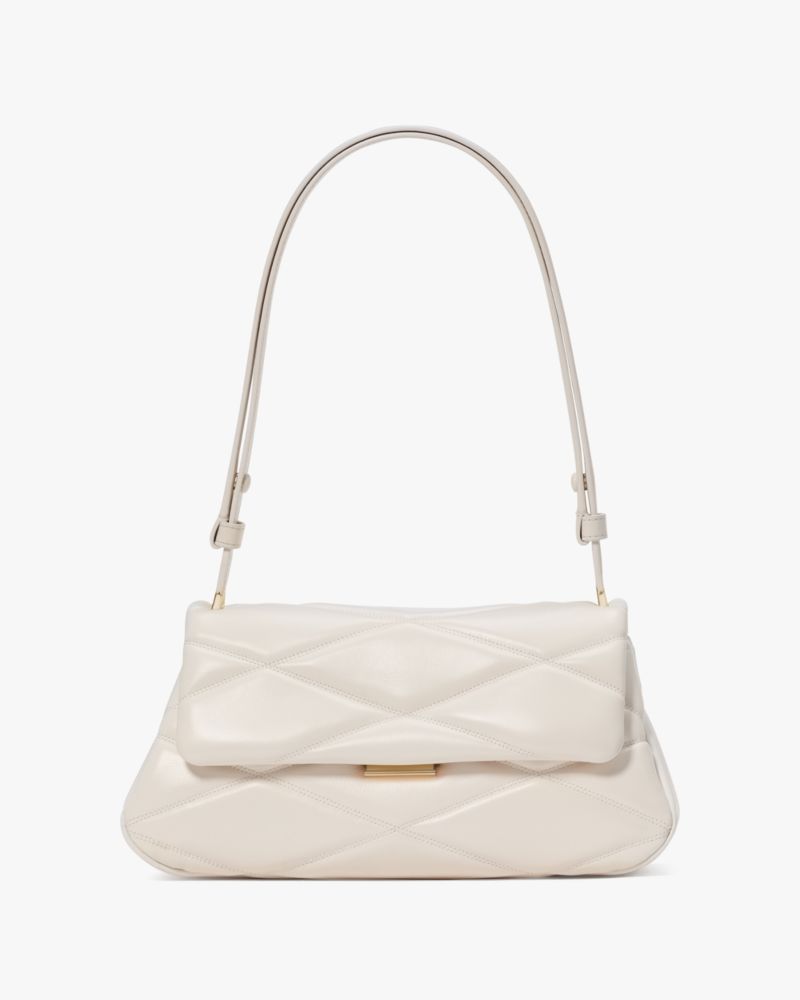 KateSpade Grace Quilted Convertible Shoulder Bag Cream