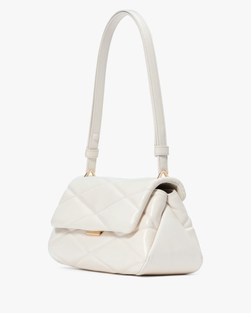 KateSpade Grace Quilted Convertible Shoulder Bag Cream