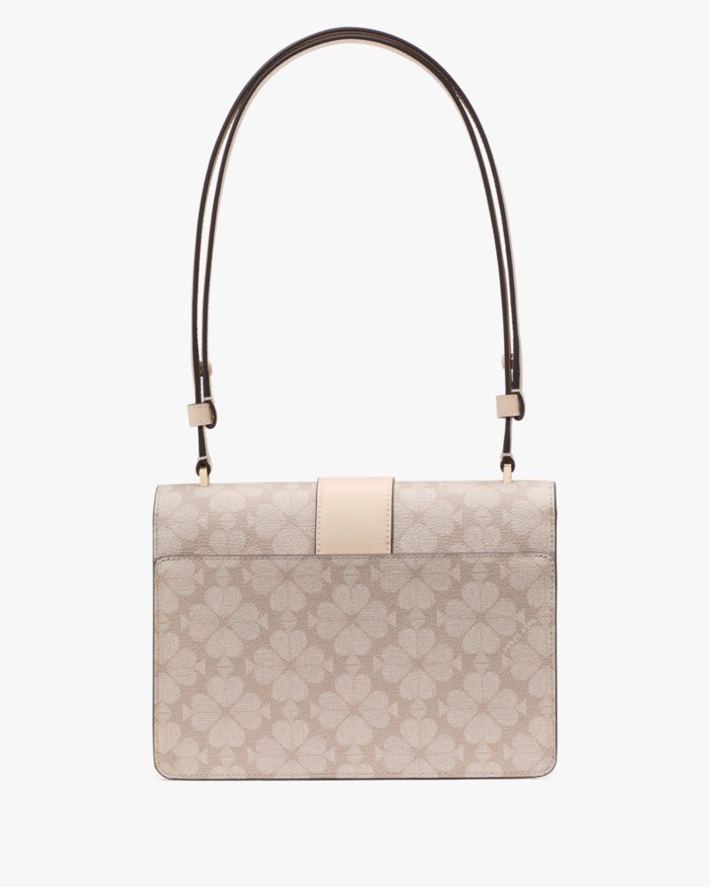 KateSpade Spade Flower Small Flap Shoulder Bag Dark Beige Multi