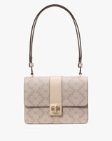 KateSpade Spade Flower Small Flap Shoulder Bag Dark Beige Multi