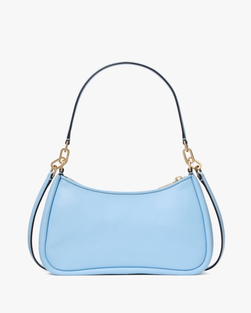 KateSpade Kayla Woven Leather Small Convertible Shoulder Bag Montauk Blue