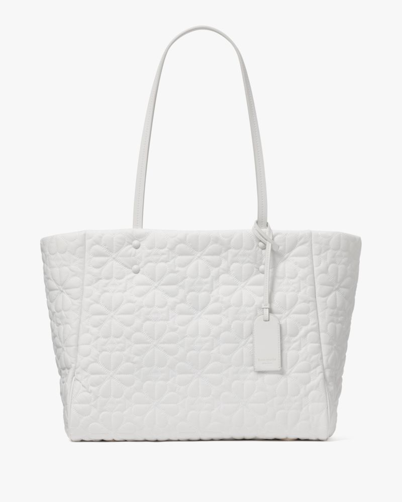KateSpade Tilly Quilted Medium Tote Bag White Dove