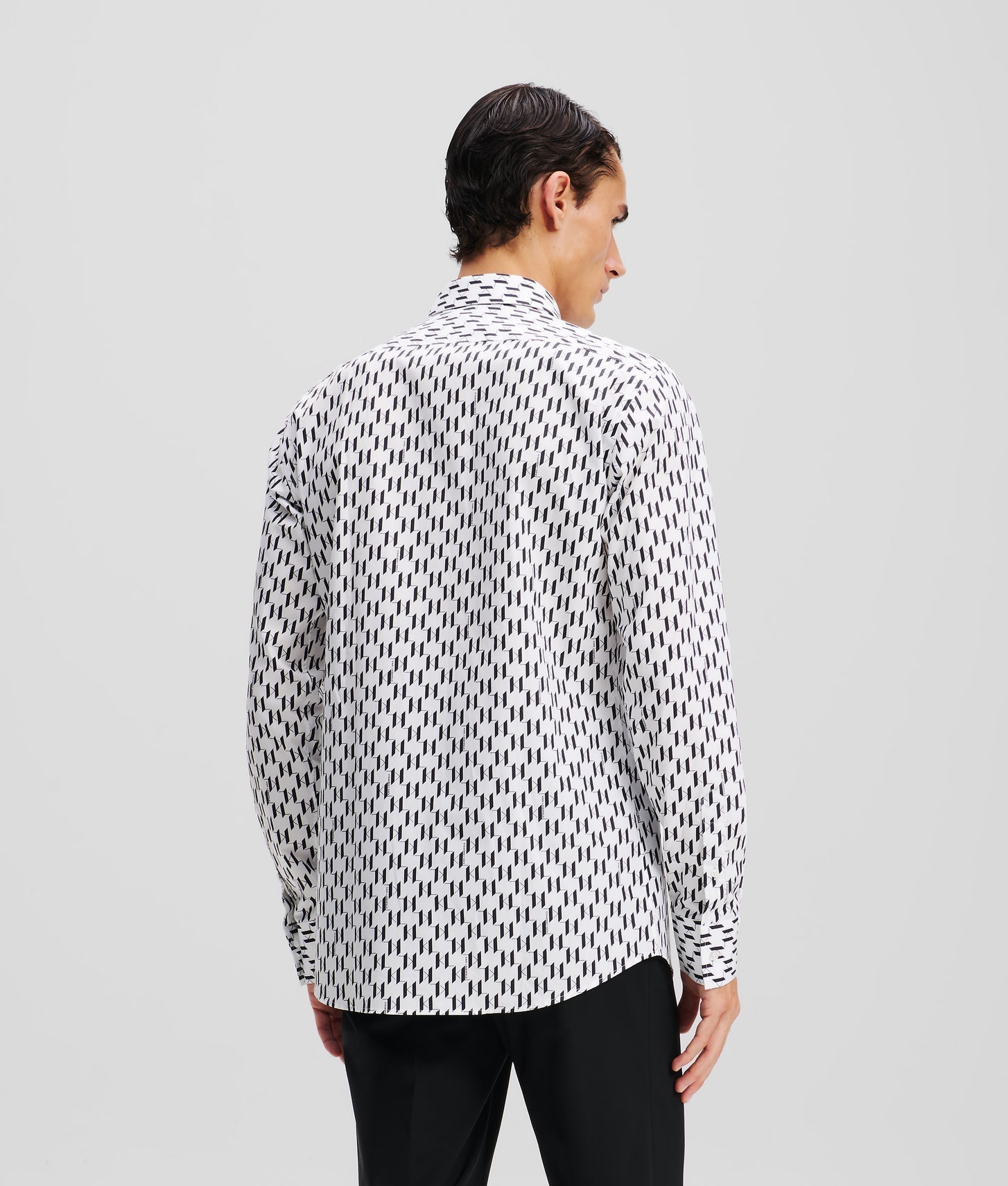 Karl Lagerfeld Monogram Shirt White/Black