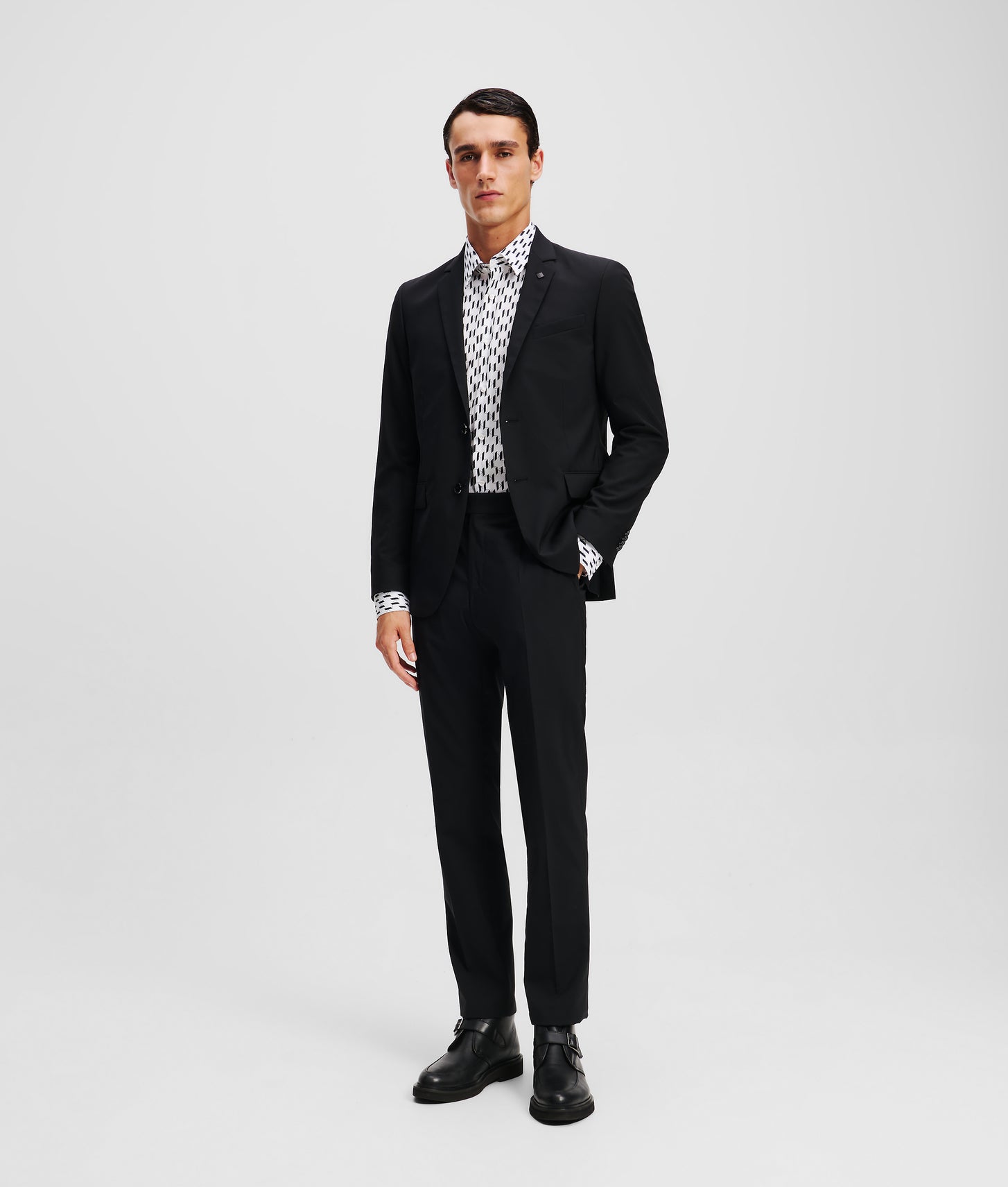 Karl Lagerfeld Monogram Shirt White/Black