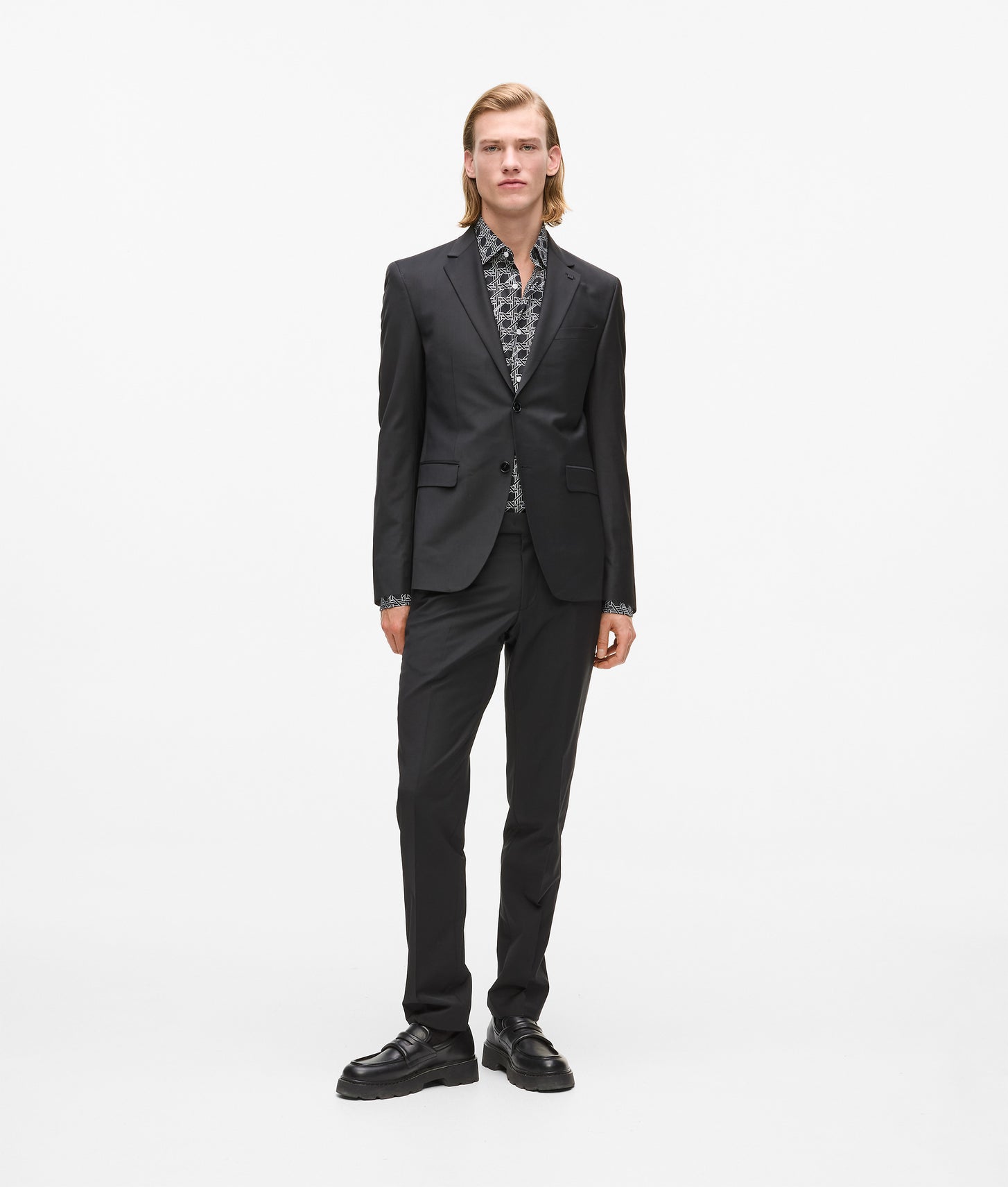 Karl Lagerfeld Slim-Fit Black Blazer Black