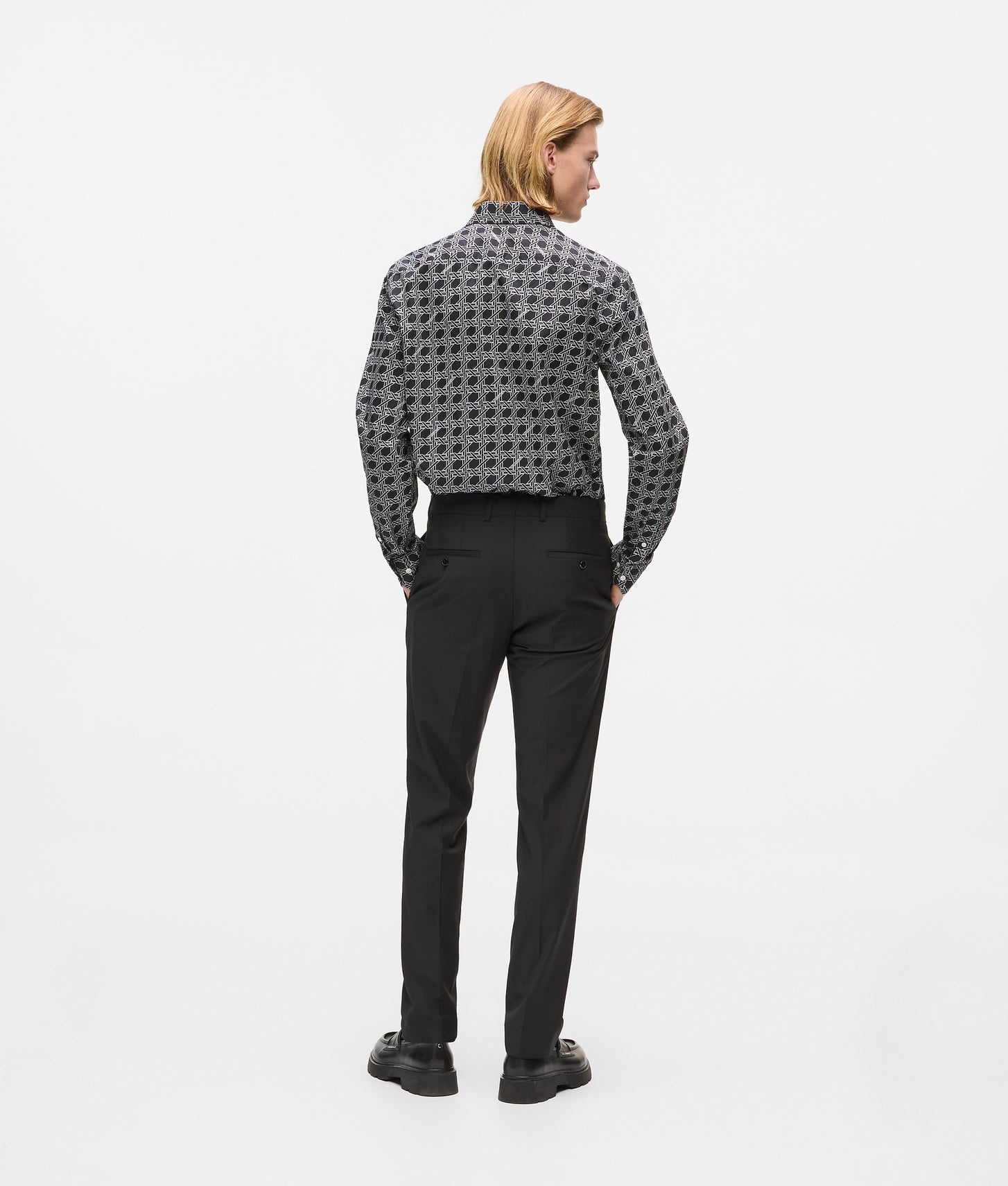 Karl Lagerfeld Slim-Fit Black Pants Black