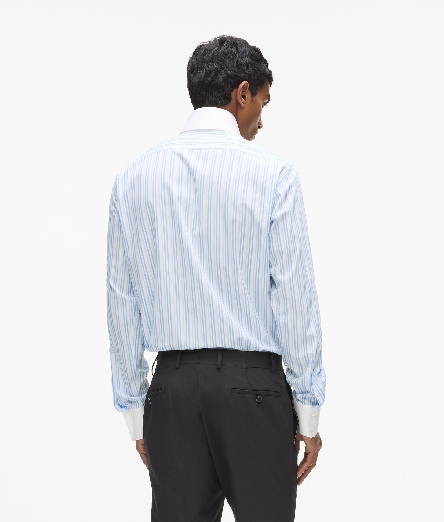 Karl Lagerfeld Contrast Collar Striped Shirt Royal
