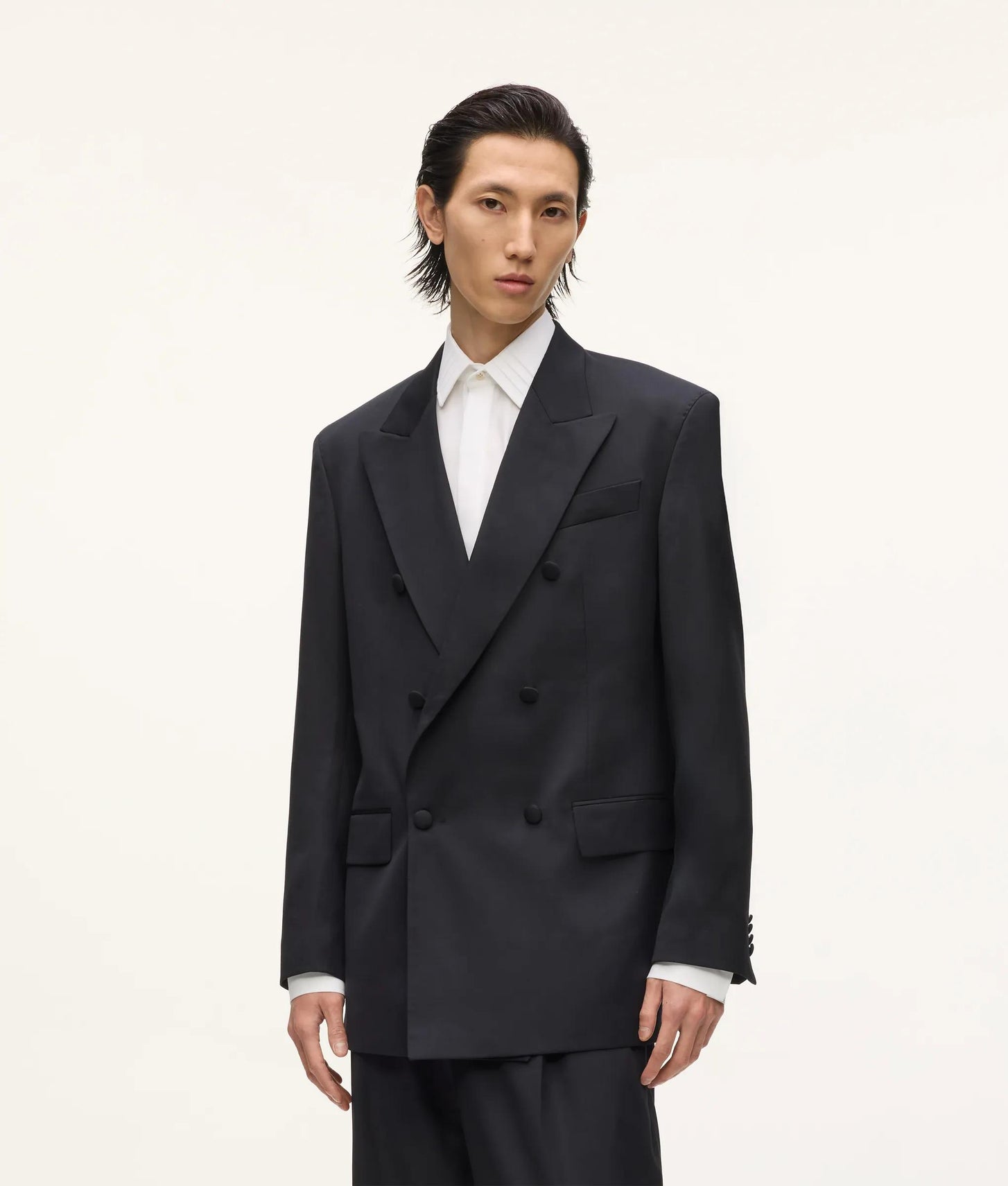 Karl Lagerfeld Kl Studio Double-Breasted Blazer Black