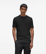 Karl Lagerfeld Monogram Short-Sleeved Sweater Black