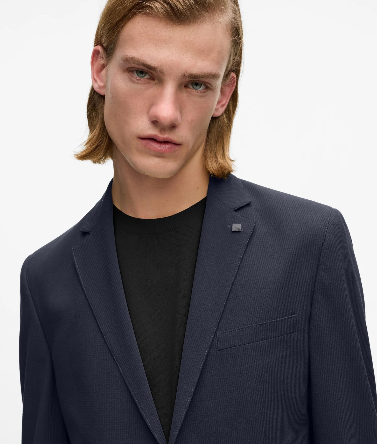 Karl Lagerfeld Patch Pocket Blazer Navy