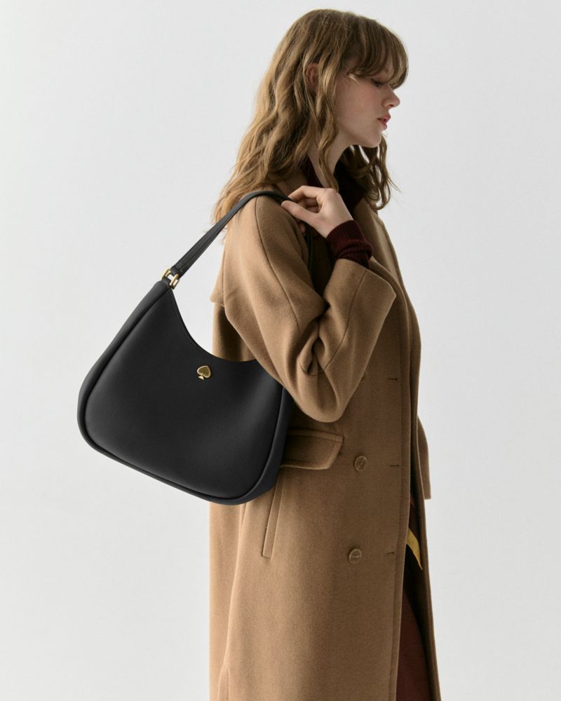 KateSpade Kayla Large Triple Compartment Shoulder Bag Black