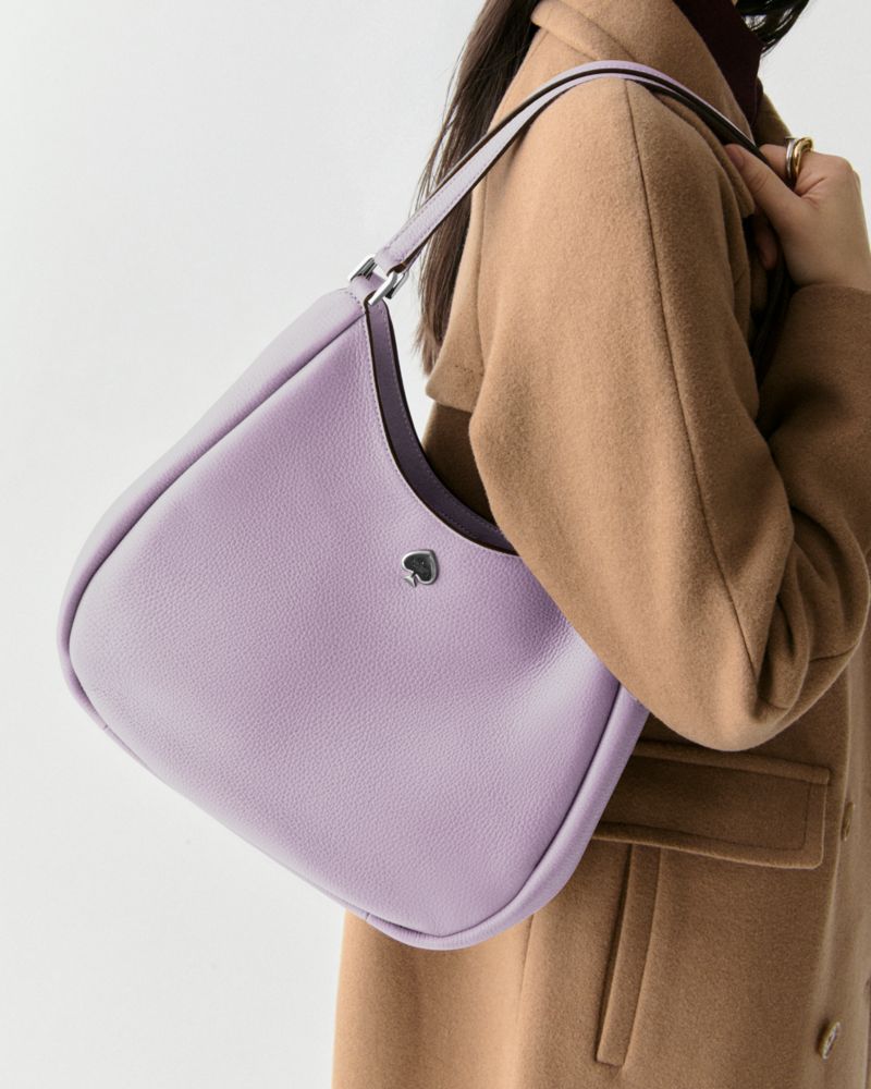 KateSpade Kayla Large Triple Compartment Shoulder Bag Light Frozen Lilac