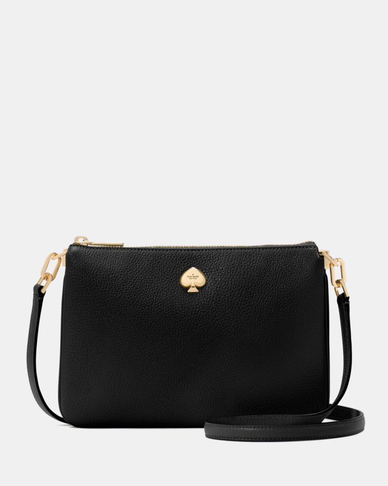 KateSpade Kayla Small Triple Compartment Crossbody Black
