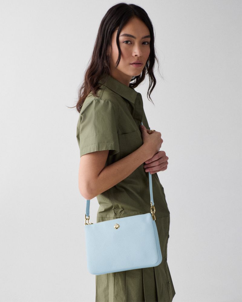 KateSpade Kayla Small Triple Compartment Crossbody Crisp Sky