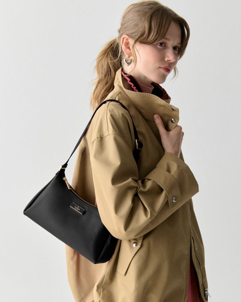 KateSpade Carter Nylon Shoulder Bag Black