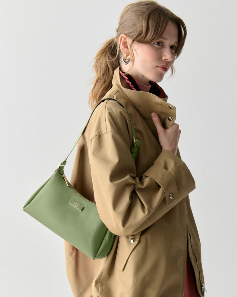 KateSpade Carter Nylon Shoulder Bag Cedar Stand