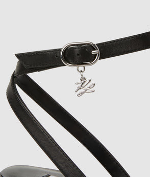 KarlLagerfeld Kautograph Padlock Suede Trunk Bag Dark Tan