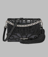 KarlLagerfeld Lourdes crossbody black embriodered black