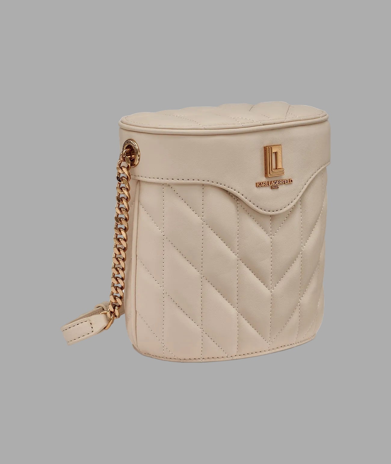 KarlLagerfeld Lafayette crossbody bucket bag brie