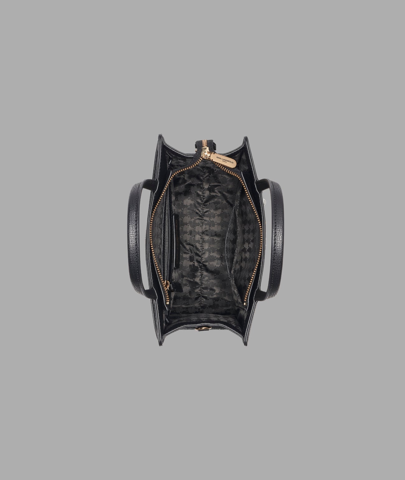 KarlLagerfeld Maybelle satchel with pins black