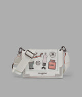 KarlLagerfeld Camille shoulder with oversized fashion pins winter white/silver