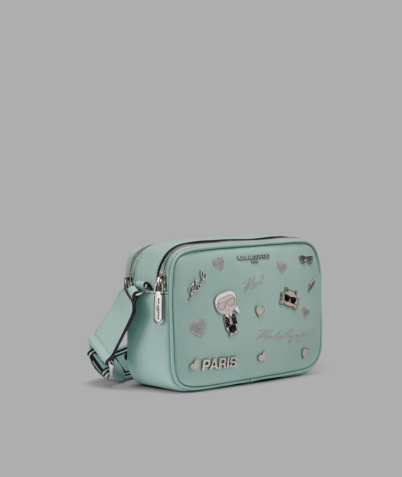 KarlLagerfeld Maybelle crossbody with pins fresh mint