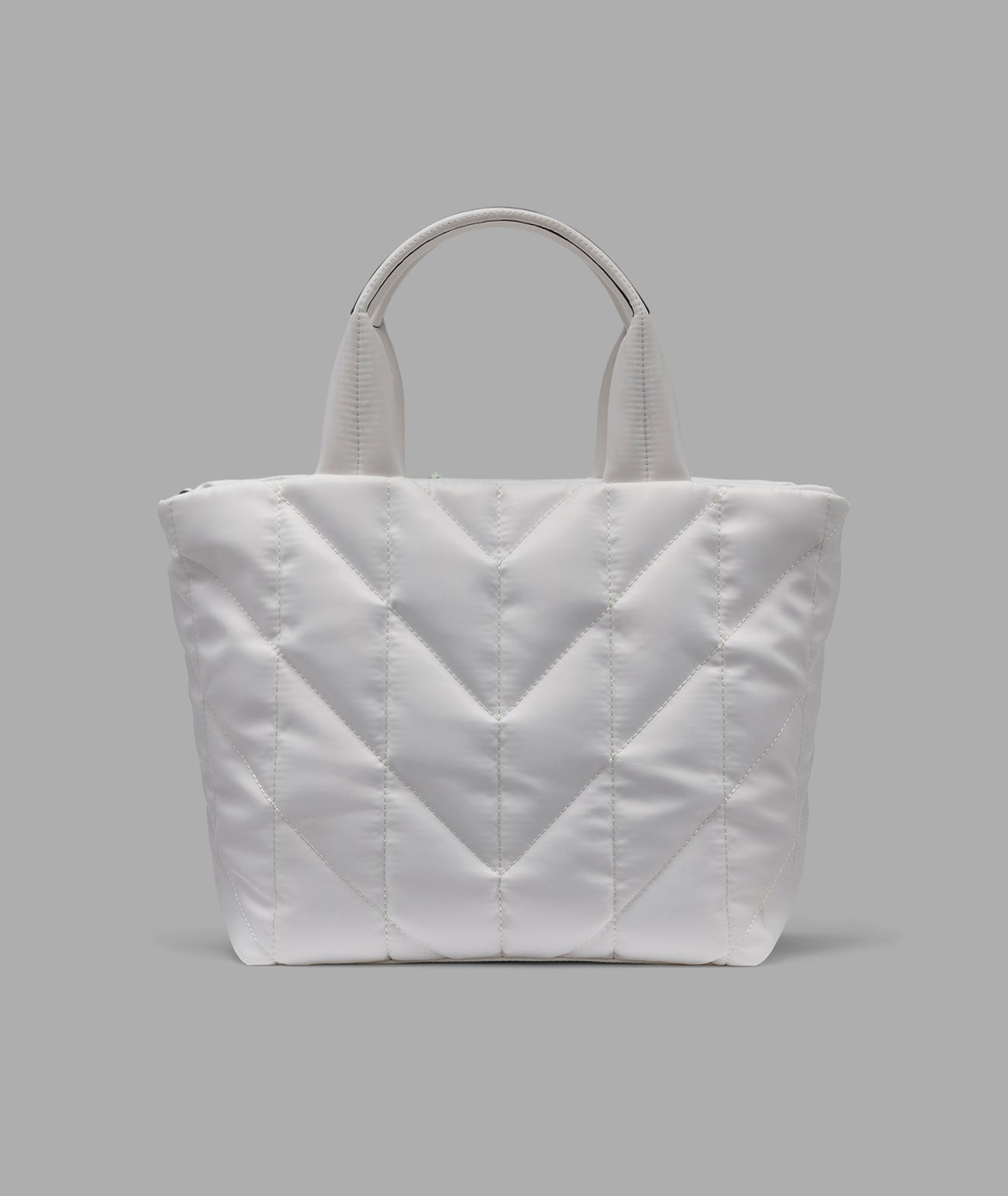 KarlLagerfeld Voyage nylon tote with bow winter white/silver