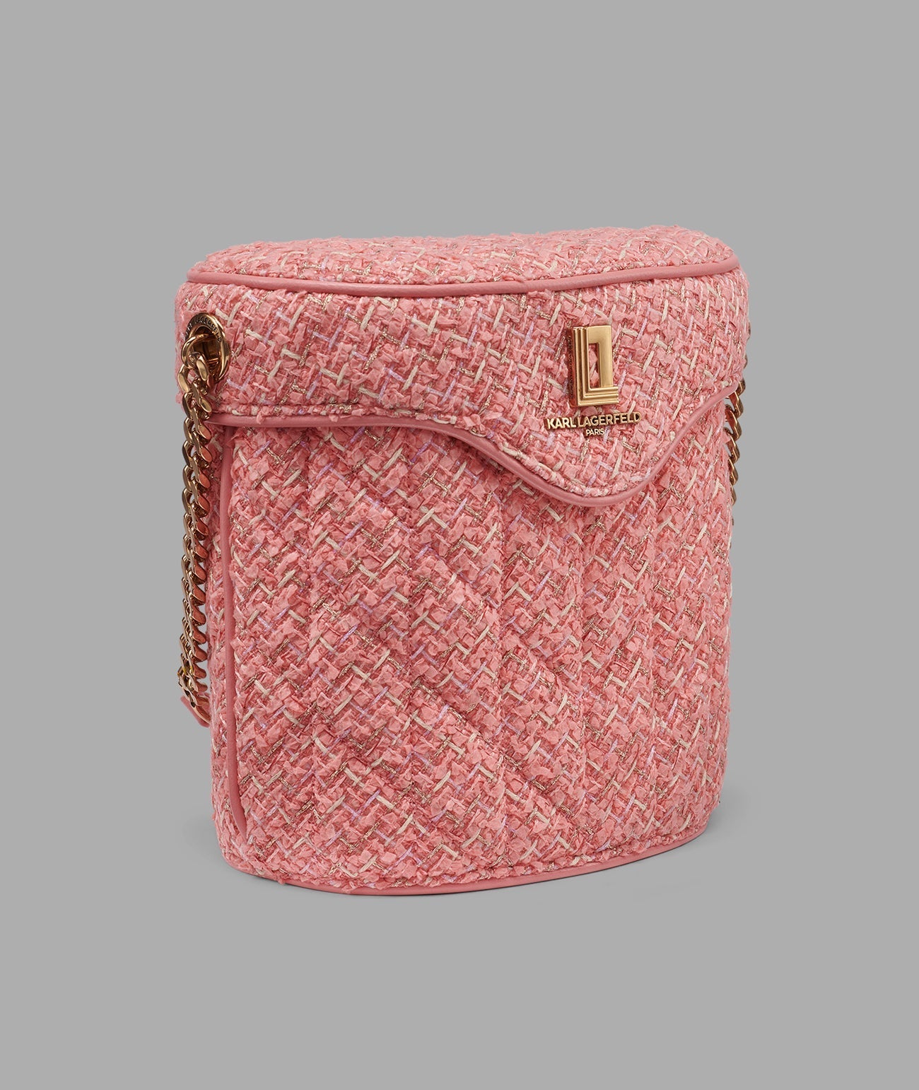 KarlLagerfeld Lafayette crossbody bucket bag sunkist coral
