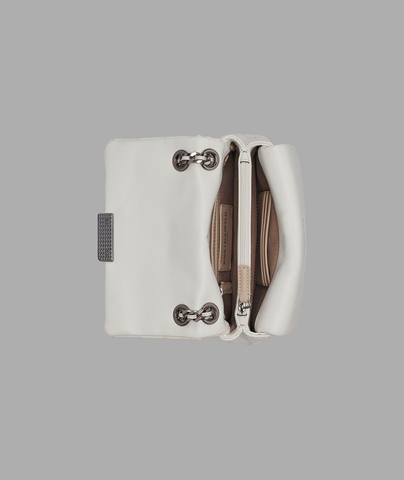 KarlLagerfeld Lafayette mini crossbody winter white/silver