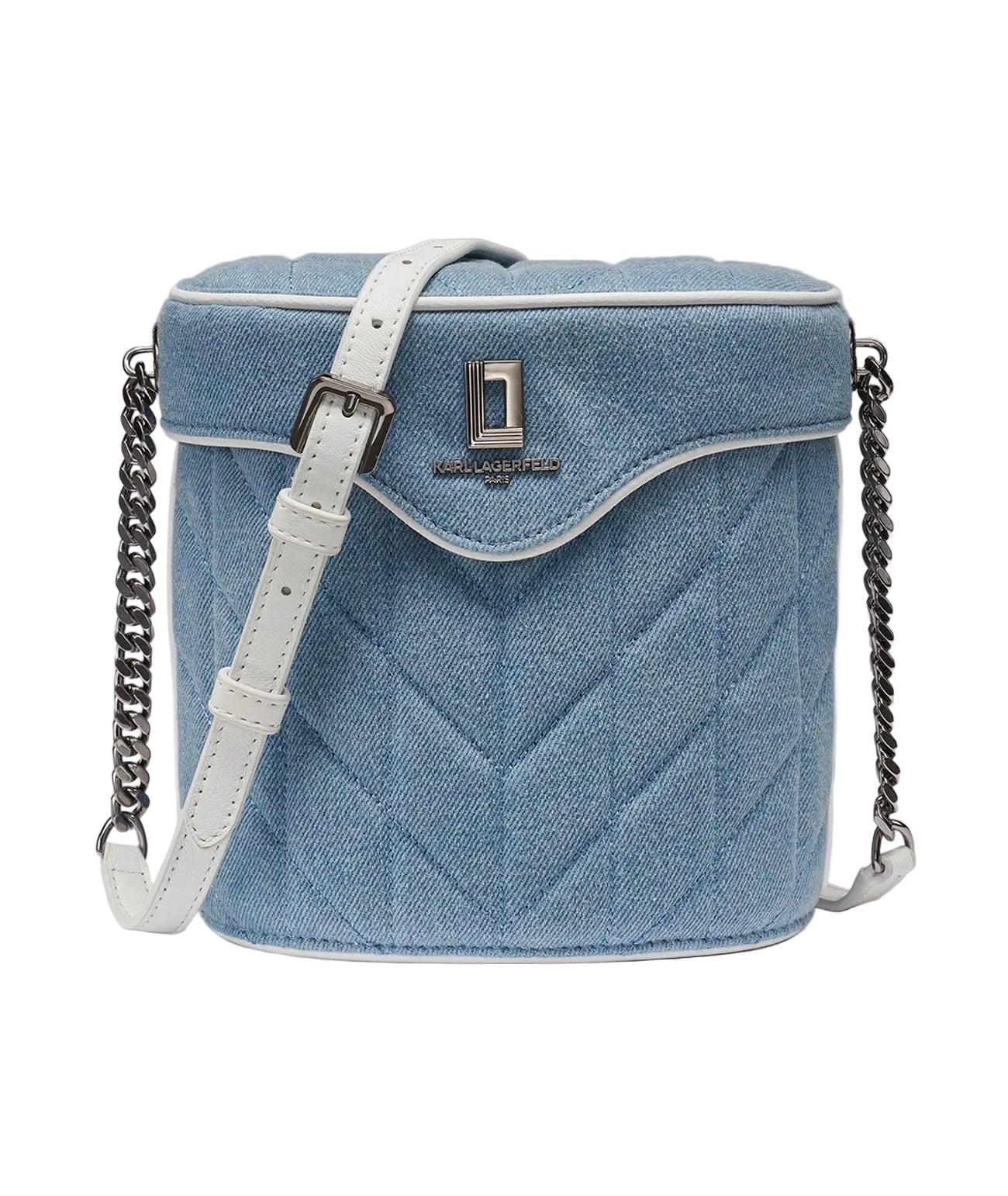 KarlLagerfeld Lafayette crossbody bucket bag light denim