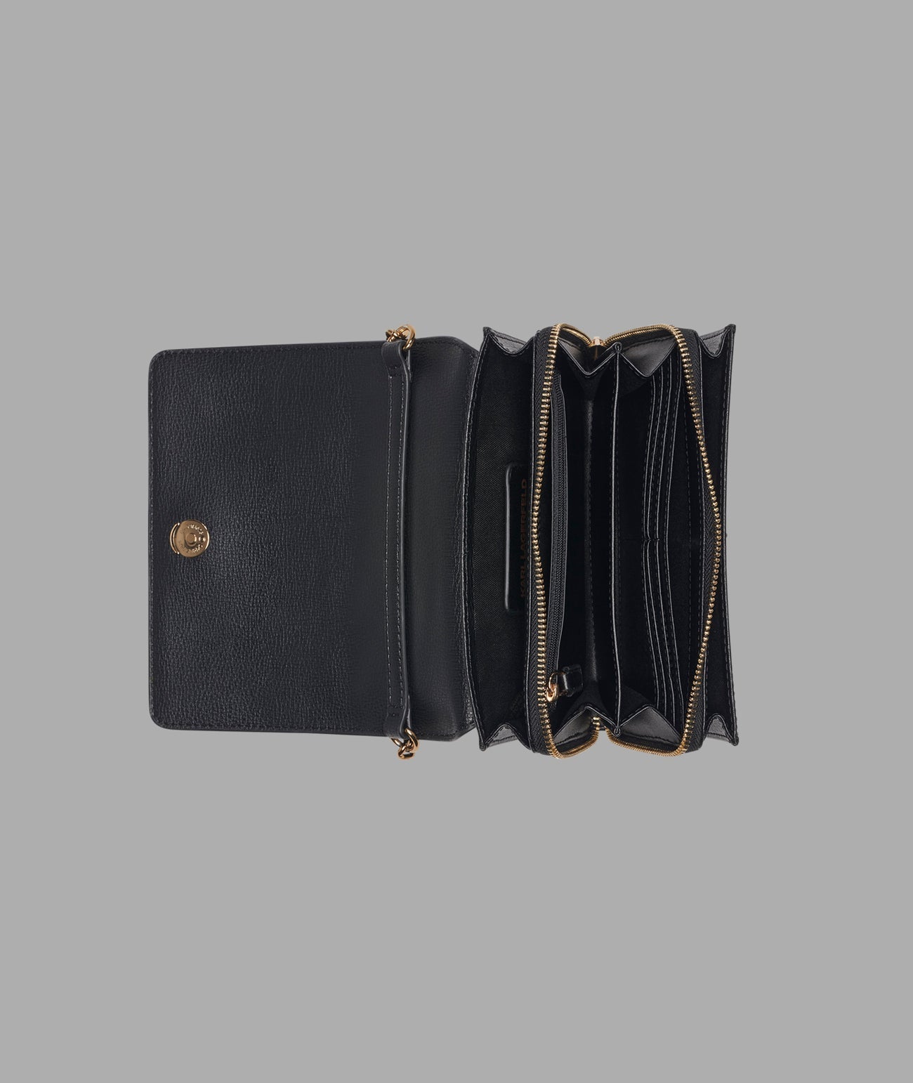 KarlLagerfeld Lourdes crossbody with fashion chain black / gold