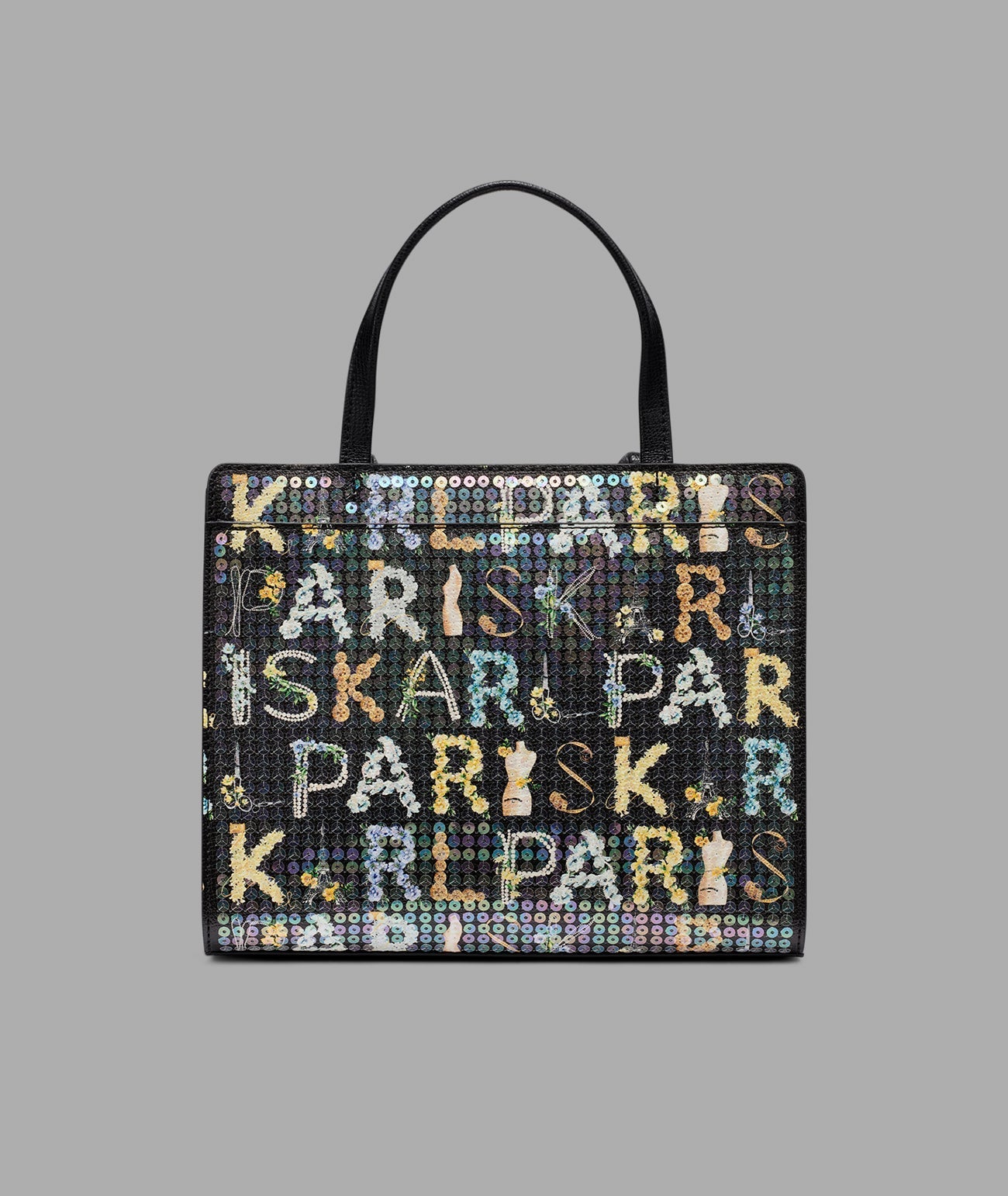 KarlLagerfeld Maybelle satchel with sequins black multi