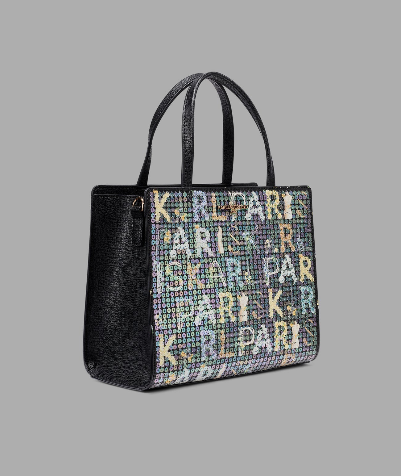 KarlLagerfeld Maybelle satchel with sequins black multi
