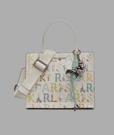 KarlLagerfeld Maybelle satchel with sequins winter white multi