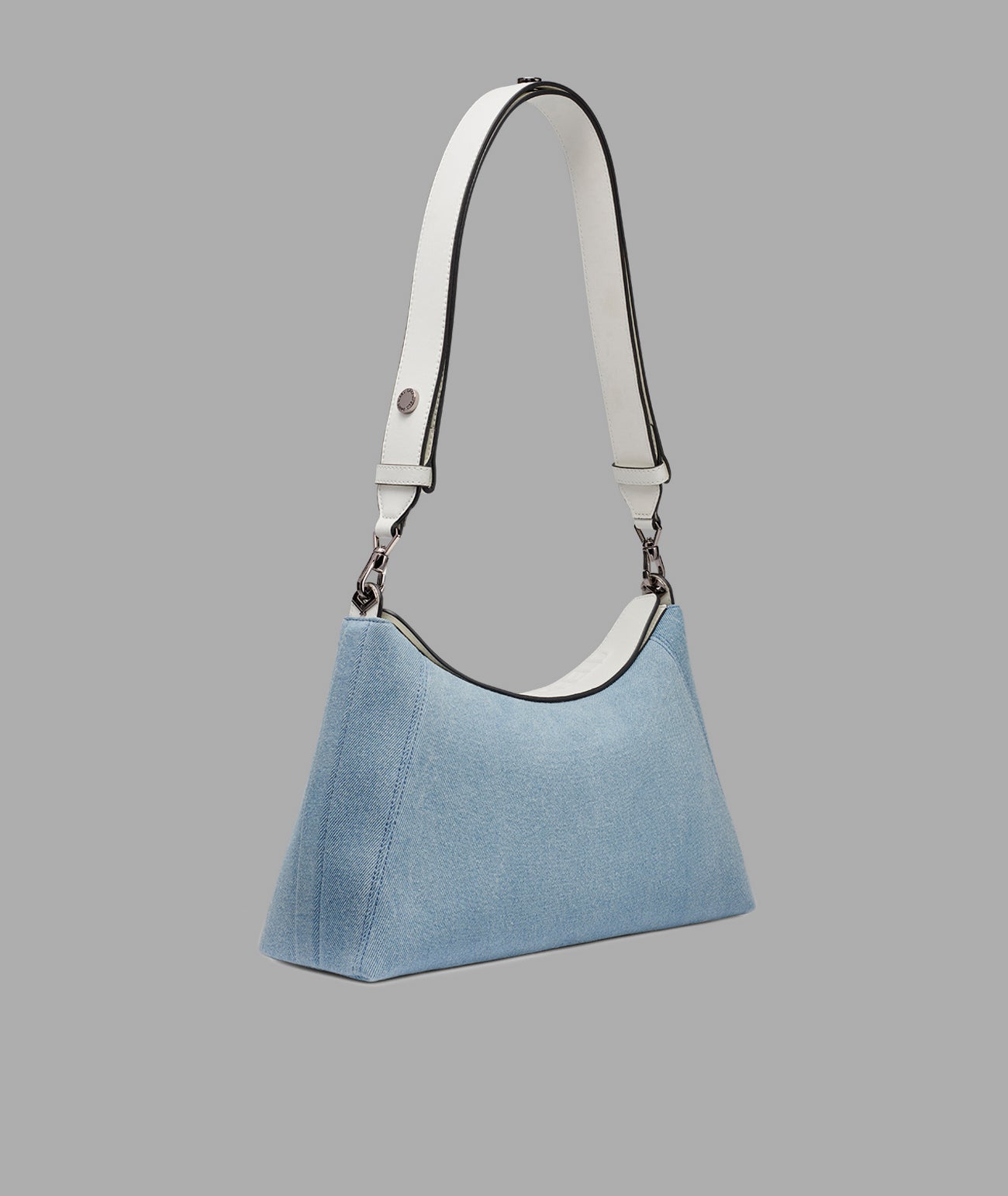KarlLagerfeld Nikole mini crossbody with hangoff light denim