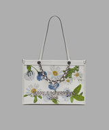 KarlLagerfeld Savoie floral tote with chain strap white multi