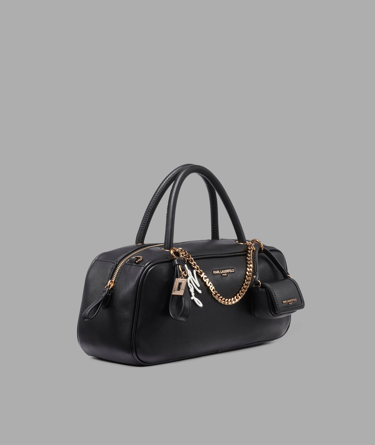 KarlLagerfeld Zaylia large satchel with chain & mini bag black / gold