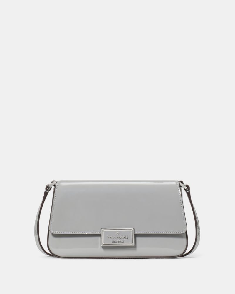 KateSpade Reegan Patent Mini Flap Crossbody Pavement
