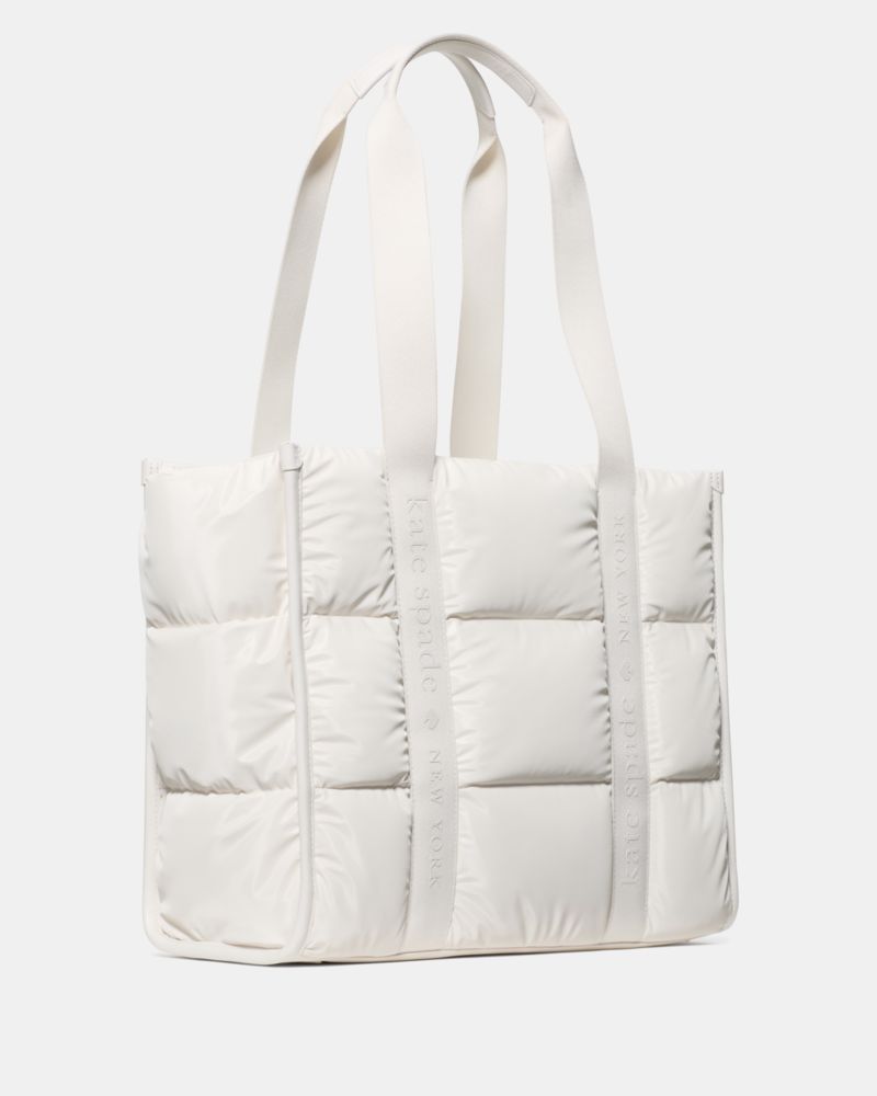 KateSpade Kip Puffy Large Tote Optic White