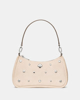 KateSpade Kayla Suede Studs Small Convertible Shoulder Bag Milk Glass