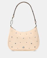 KateSpade Kayla Suede Studs Large Shoulder Bag Milk Glass