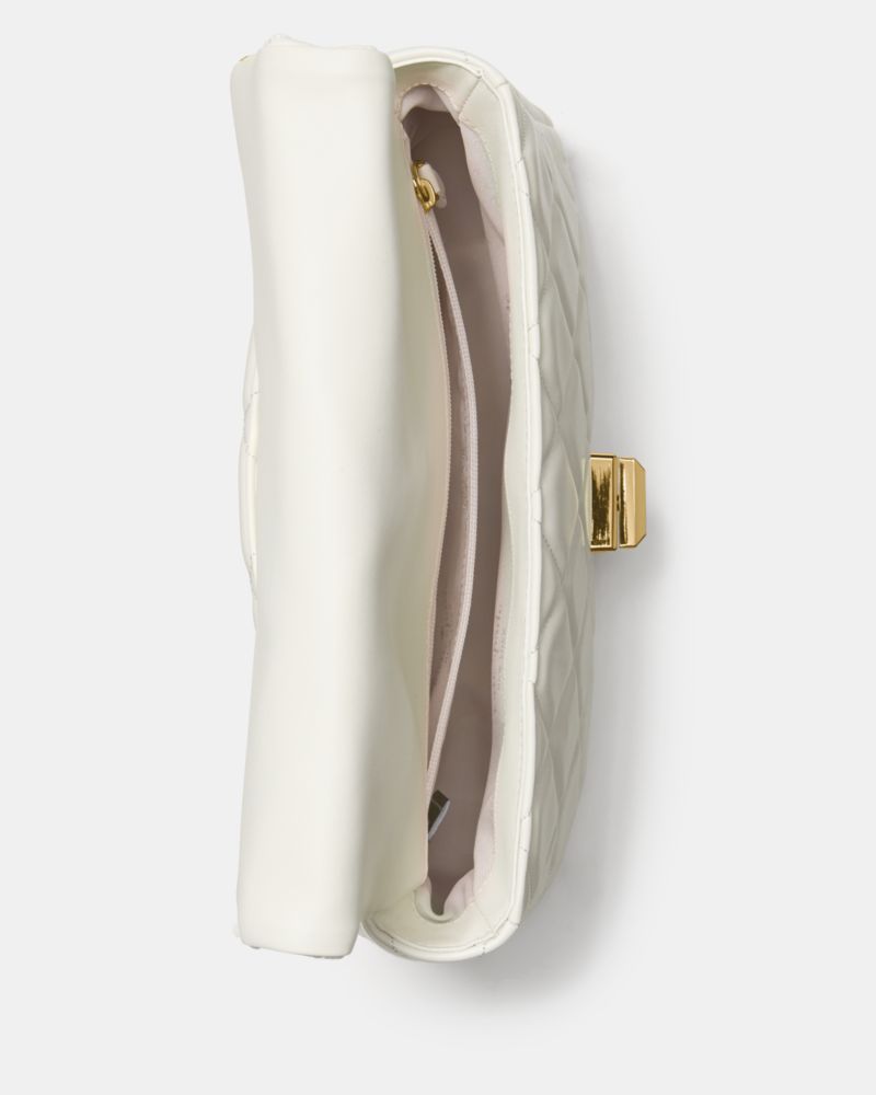KateSpade Carey Quilted Small Flap Crossbody Meringue