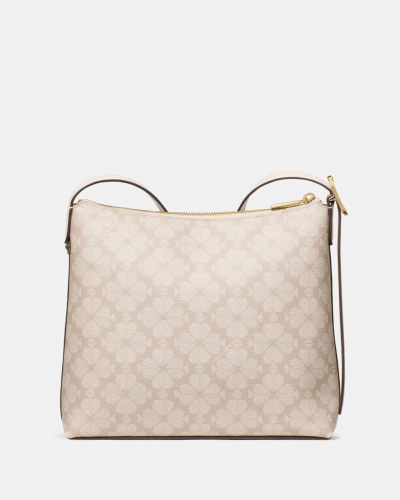 KateSpade 454 Spade Flower Swingpack Crossbody Bag Dark Beige Moon Dust