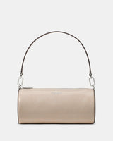 KateSpade Roulette Glazed Leather Medium Shoulder Bag Quartz Pebble