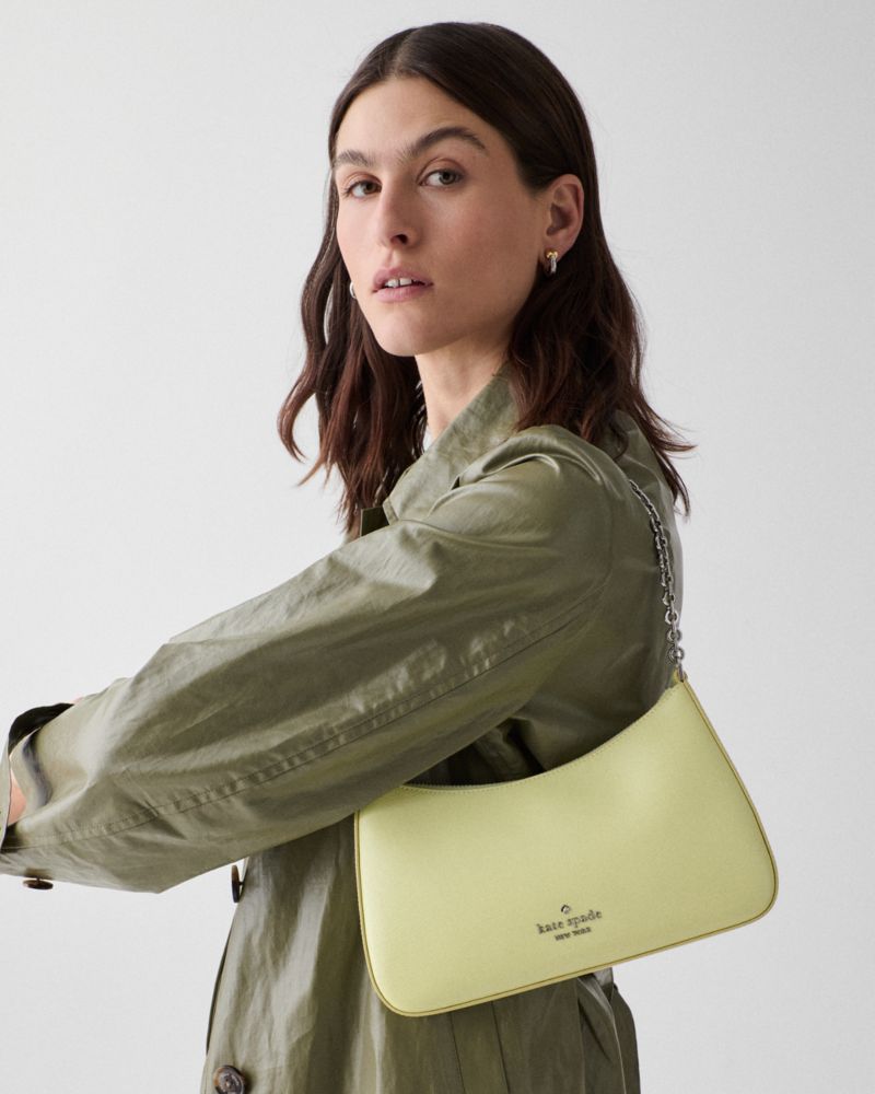 KateSpade Margot Textured Patent Leather Convertible Crossbody Tennis Ball