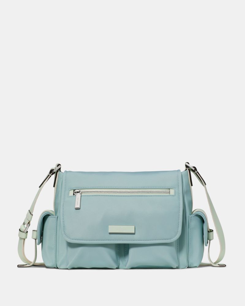 KateSpade Carter Nylon Cargo Messenger Bag Aventurine Multi