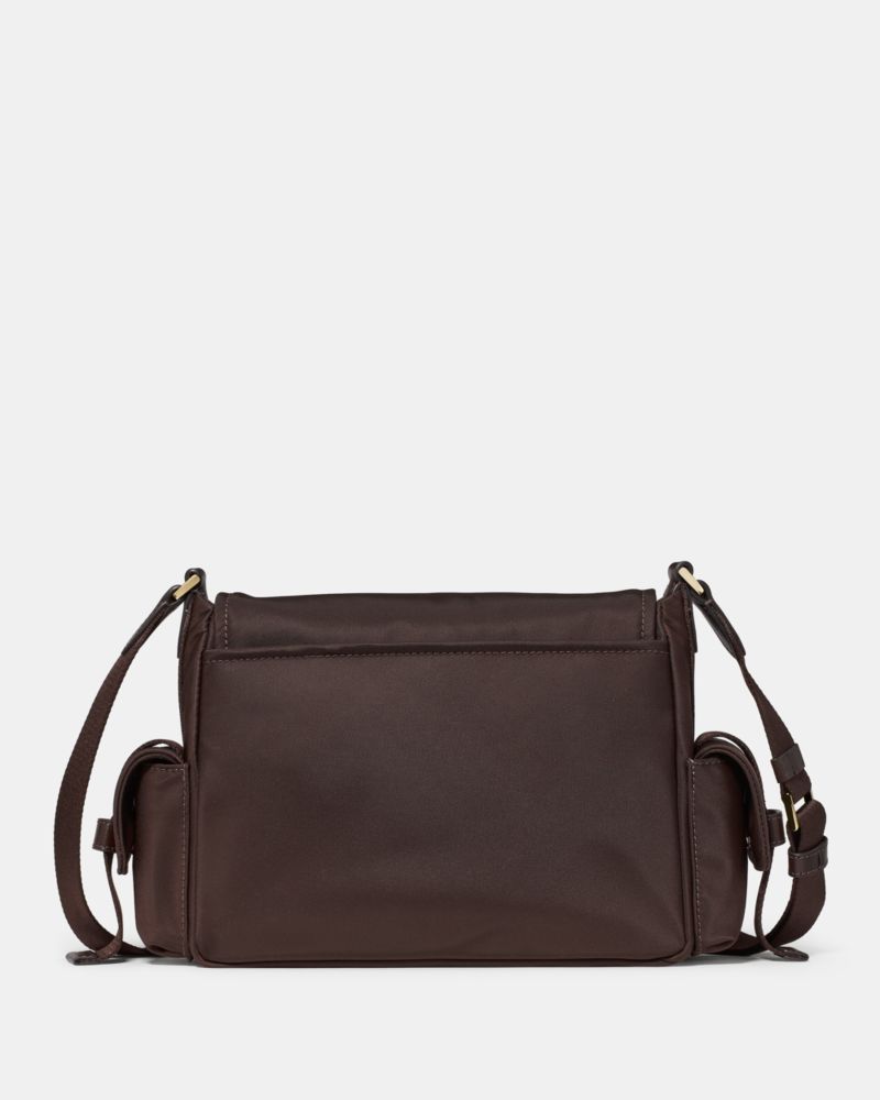 KateSpade Carter Nylon Messenger Cargo Crossbody Bag Hot Fudge